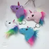 Plush toy Unicorn keychain, plush doll pendant, unicorn pendant keychain, unicorn colorful fur Specification image